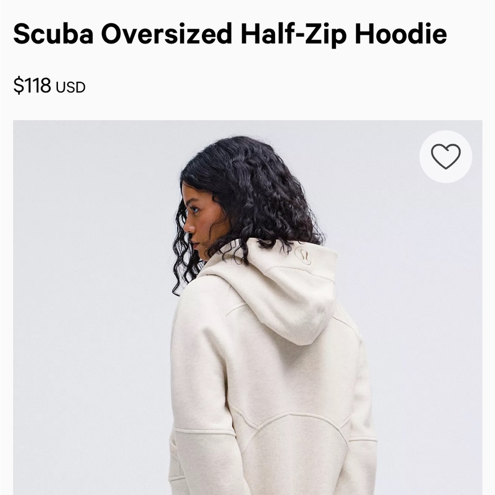 Lululemon oversized scuba half-zip hoodie (two) XS/S